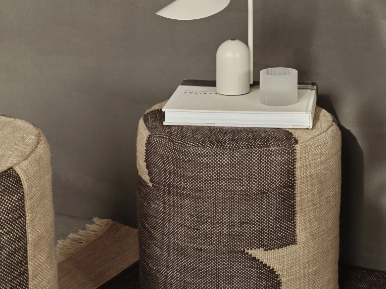 Pouf Forene Tan-chocolat