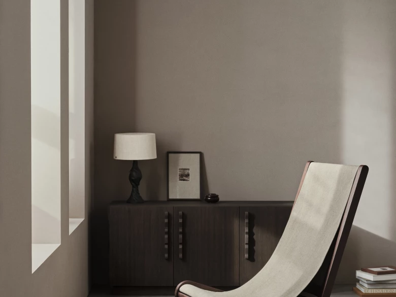 Fauteuil Hemi Teinté foncé/naturel