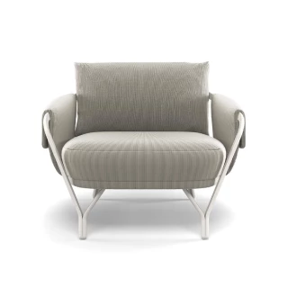 Fauteuil Angel blanc-gris