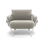 Fauteuil Angel blanc-gris - 1
