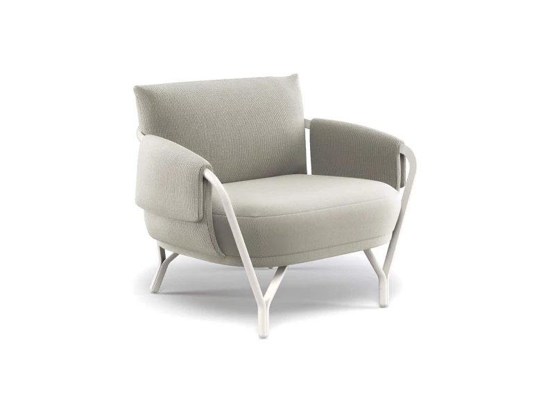 Fauteuil Angel blanc-gris