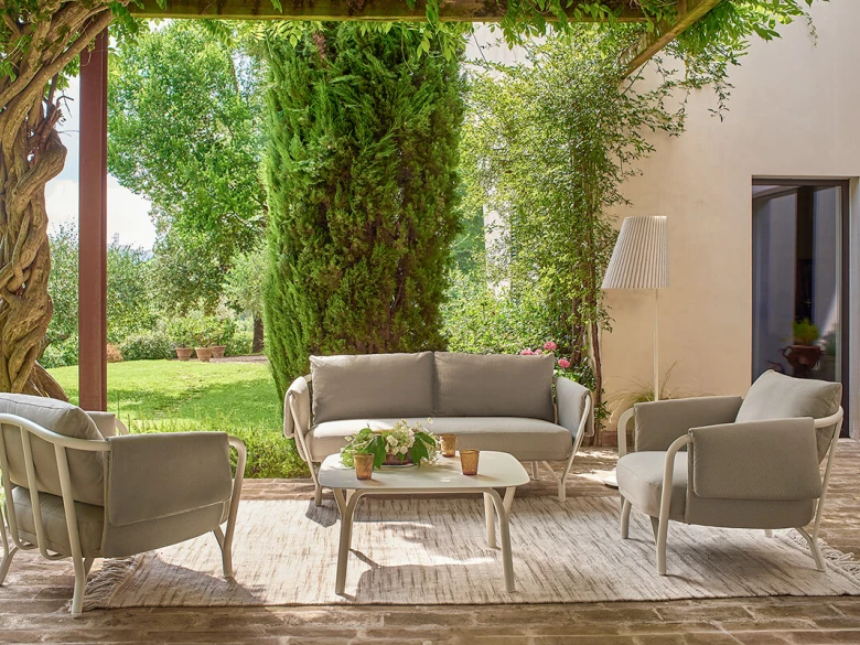 Fauteuil Angel blanc-gris