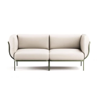 Canapé Cabla 2 pers  vert-écru