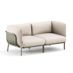 Canapé Cabla 2 pers  vert-écru - 3