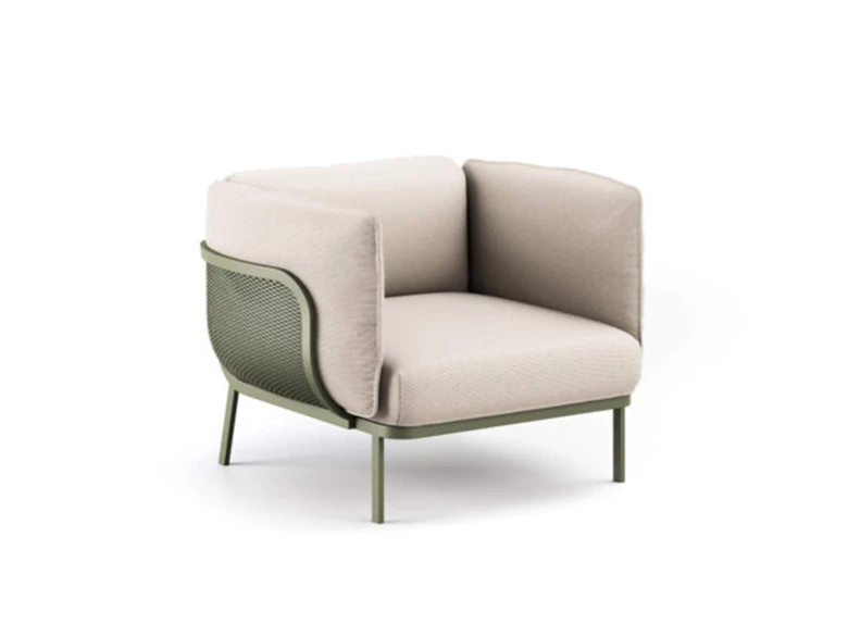 Fauteuil Cabla vert-écru