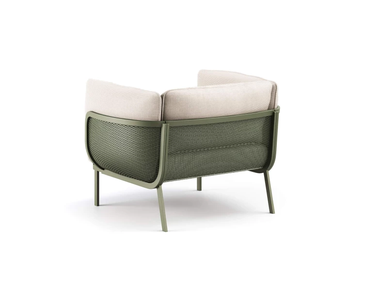 Fauteuil Cabla vert-écru