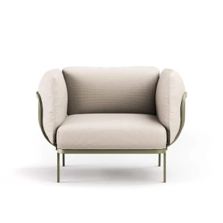 Fauteuil Cabla vert-écru