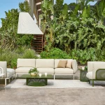 Fauteuil Cabla vert-écru - 3