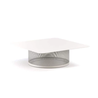 Table basse Cable 98x98cm blanc