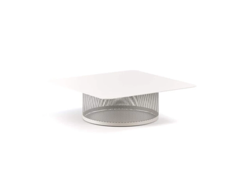 Table basse Cable 98x98cm blanc