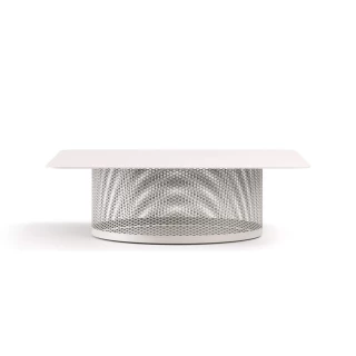 Table basse Cable 98x98cm blanc