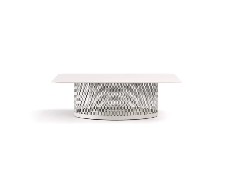 Table basse Cable 98x98cm blanc