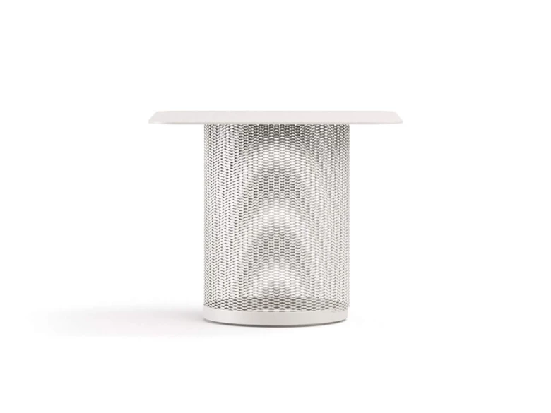 Table basse Cable 58x58cm blanc