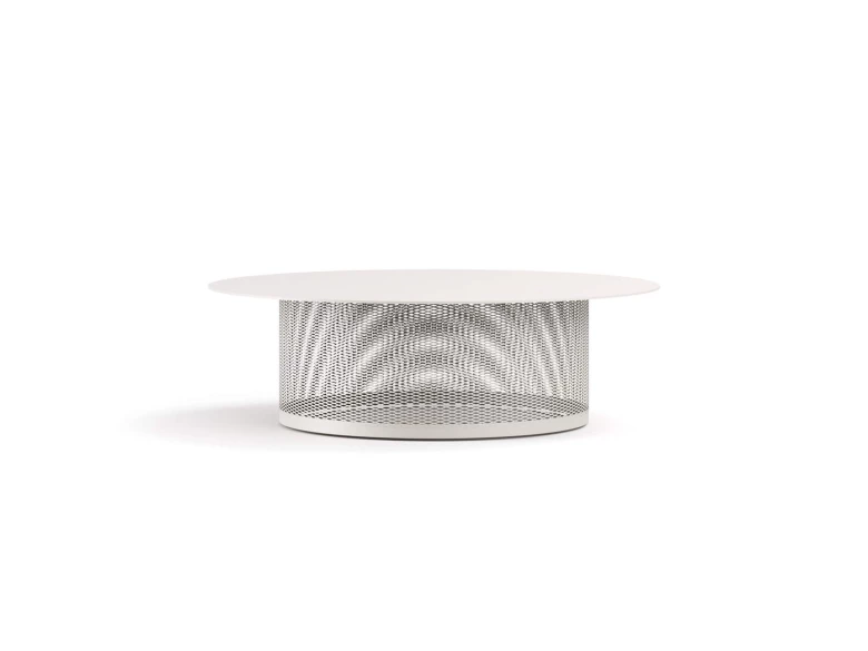 Table basse Cable Rond 98cm blanc