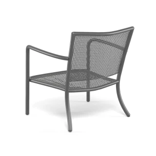 Fauteuil Athena gris avec coussins (lot de 2)