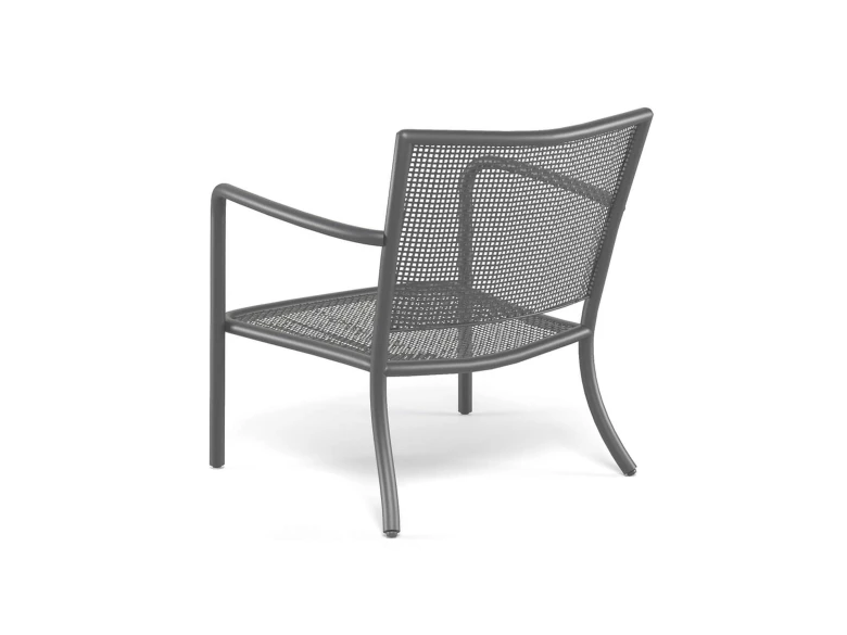 Fauteuil Athena gris avec coussins (lot de 2)