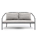 Canapé Como 2 Pers noir - 3