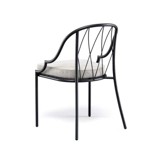 Chaise Como noir (lot de 2)