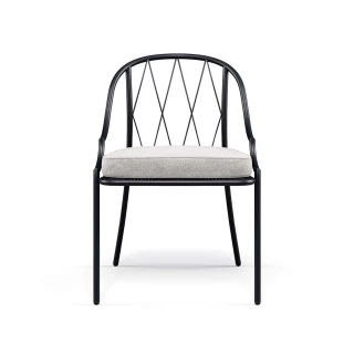 Chaise Como noir (lot de 2)