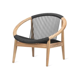 Fauteuil Frida noir-teck