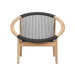 Fauteuil Frida noir-teck - 1