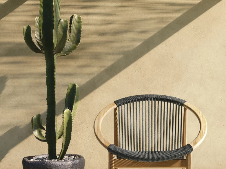 Fauteuil Frida noir-teck