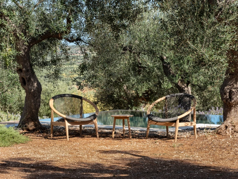 Fauteuil Frida noir-teck