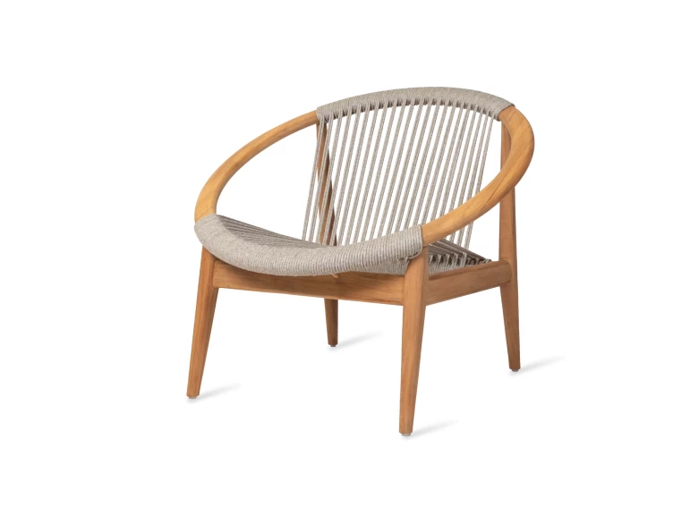 Fauteuil Frida beige-teck