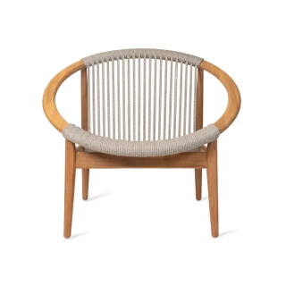 Fauteuil Frida beige-teck