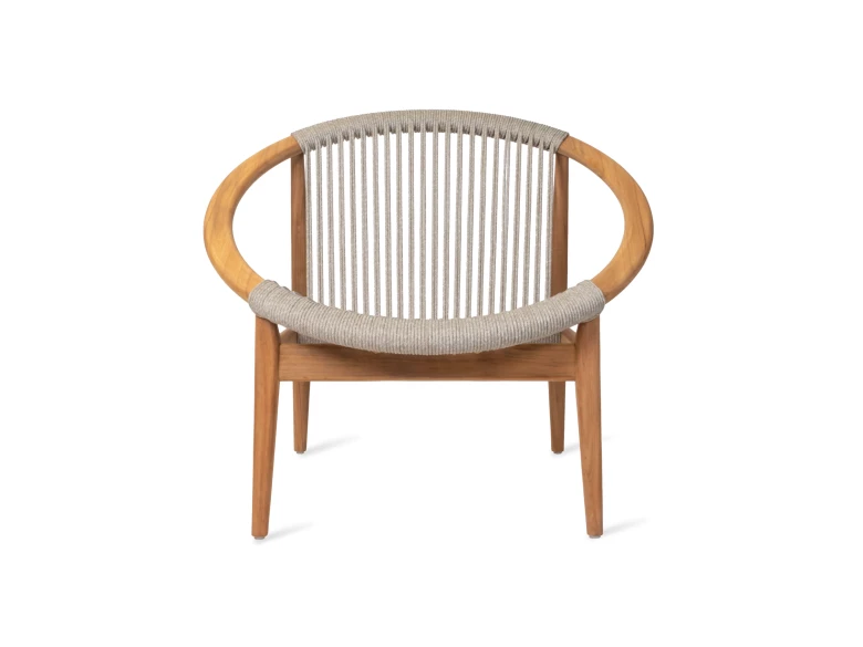 Fauteuil Frida beige-teck
