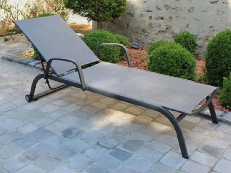 Chaise longue Zaragoza avec accoudoirs (lot de 4)