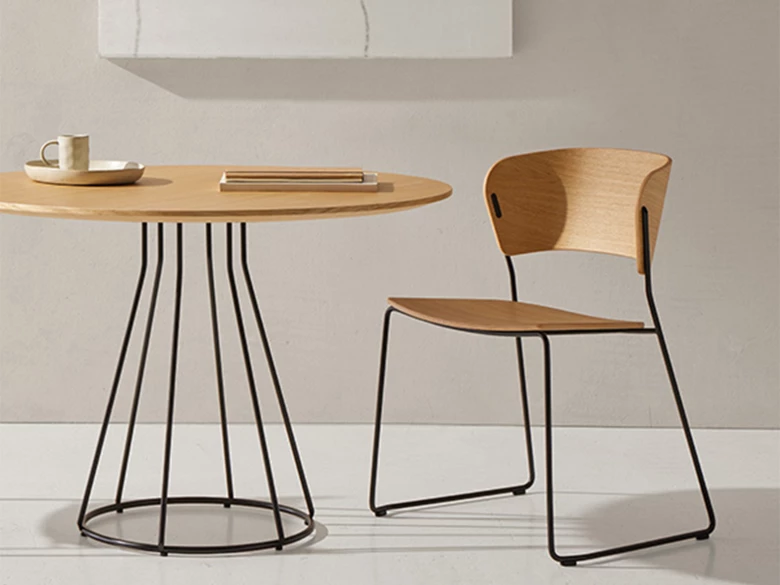 Table ronde Arc 90 cm