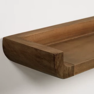 Lot de 2 étagères Shamel finition noyer