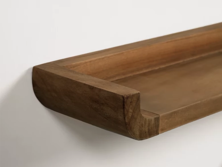 Lot de 2 étagères Shamel finition noyer