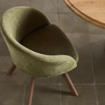 Chaise pivotante Marvin verte - 6