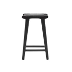 Tabouret Calixta en cuir et bois d'acajou - 3