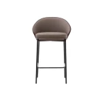 Tabouret Eamy en cuir marron 65cm - 1