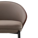 Tabouret Eamy en cuir marron 65cm - 5