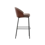 Tabouret Eamy en cuir marron 77cm - 2
