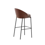 Tabouret Eamy en cuir marron 77cm - 3