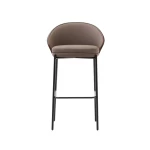 Tabouret Eamy en cuir marron 77cm - 1