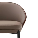 Tabouret Eamy en cuir marron 77cm - 5