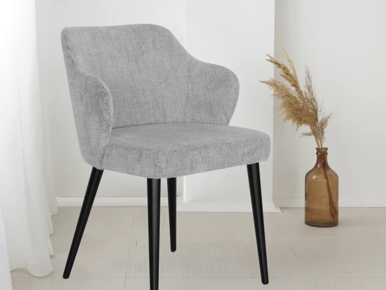 Chaise Avery gris-noir