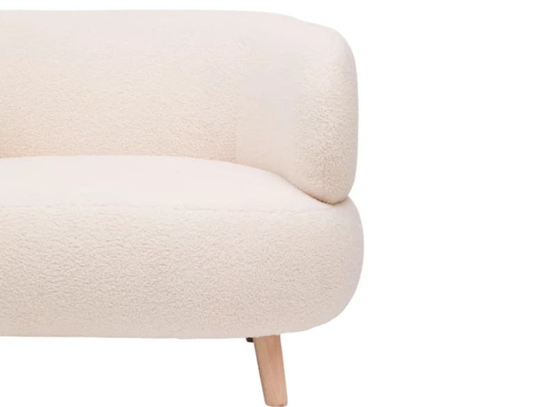 Fauteuil Luisa bouclette écru