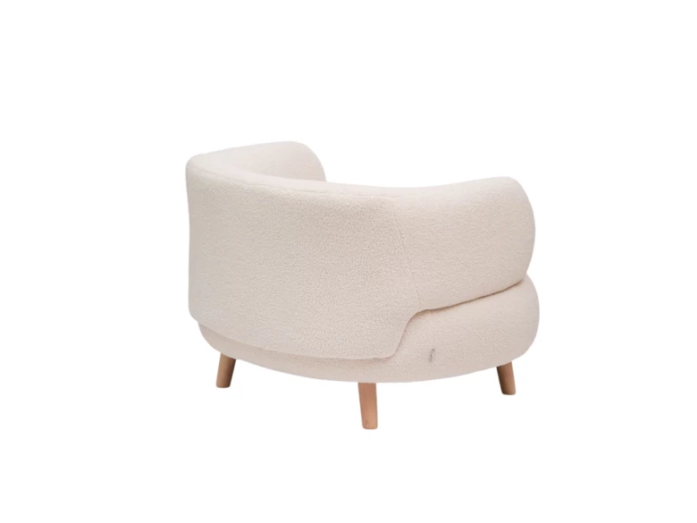 Fauteuil Luisa bouclette écru