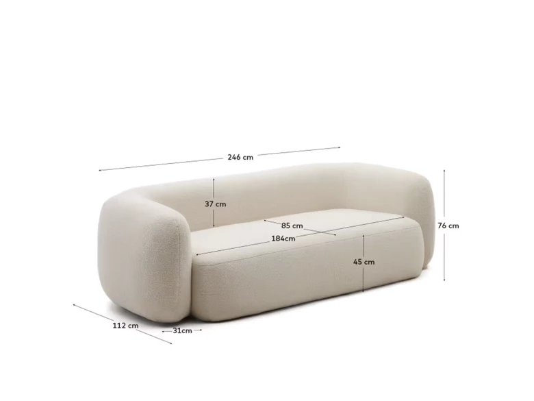 Canapé Martina bouclette écru