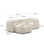 Canapé d'angle Martina bouclette écru - 4