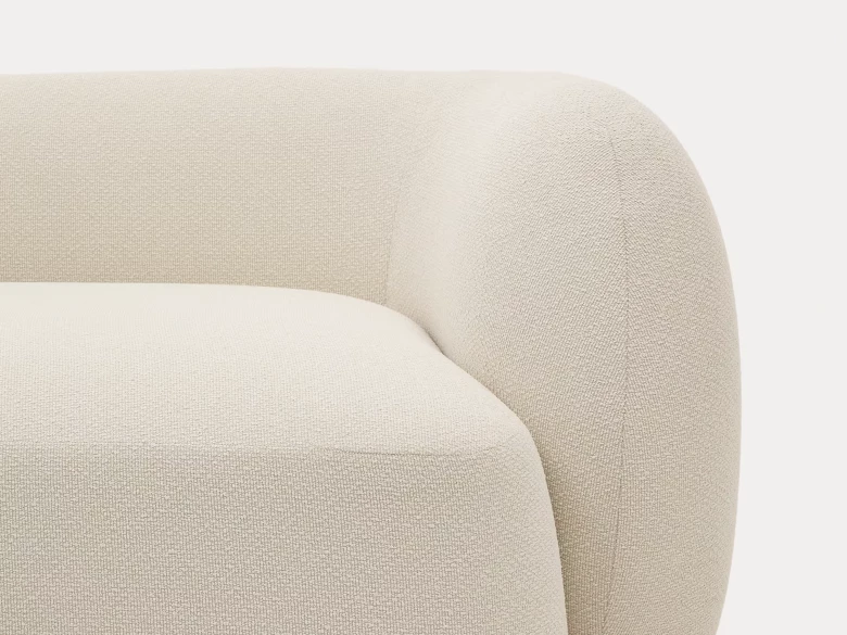 Canapé d'angle Martina bouclette écru