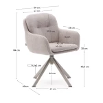 Chaise pivotante Lexa beige - 4