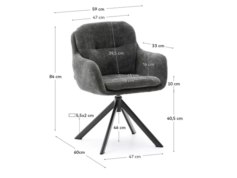 Chaise pivotante Lexa verte